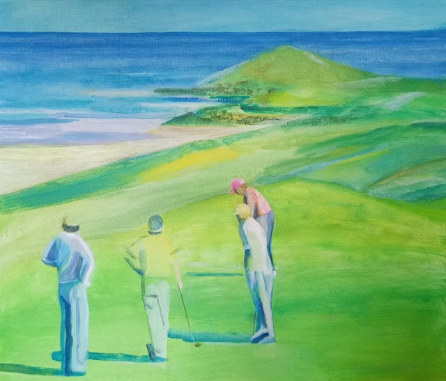 Obraz do salonu artysty Agata Baltyzar pod tytułem Grać w golfa
