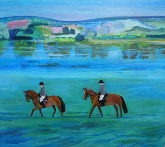 Living room painting by Agata Lis titled The Place (2)