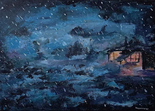 Obraz do salonu artysty Michał Kucharski pod tytułem Śnieżyca