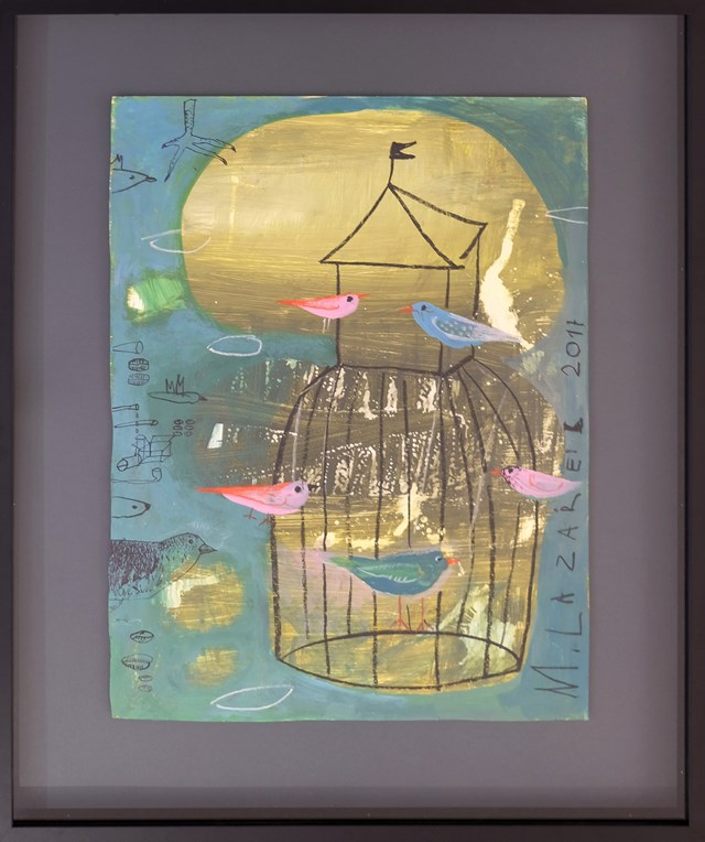 Obraz do salonu artysty Małgorzata Lazarek pod tytułem Ptasia klatka