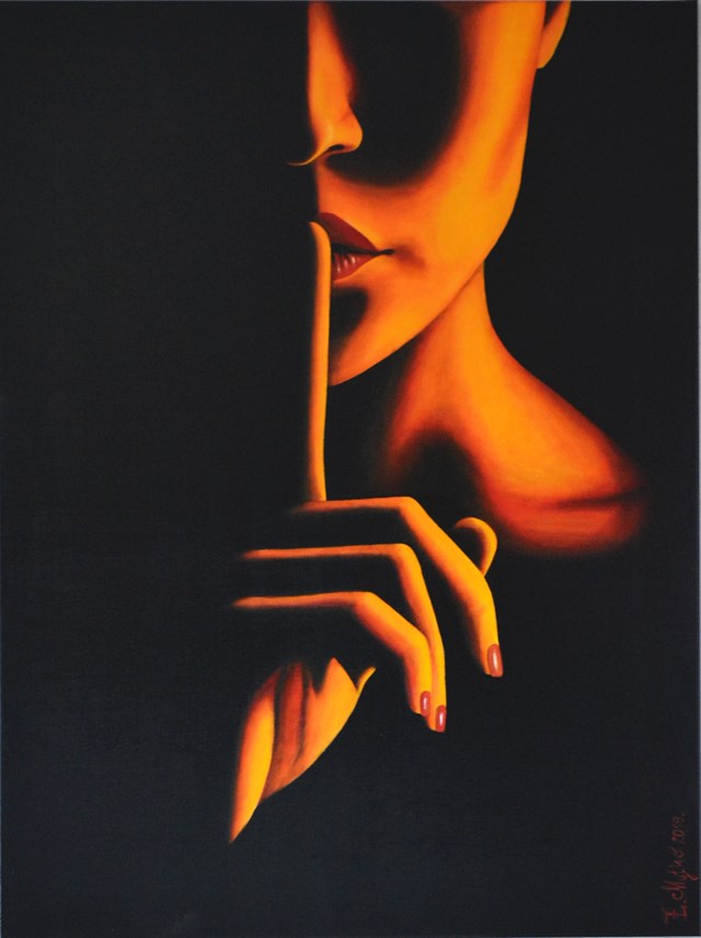 Obraz do salonu artysty Eliza Mytko pod tytułem Sekret mojej ciszy 
