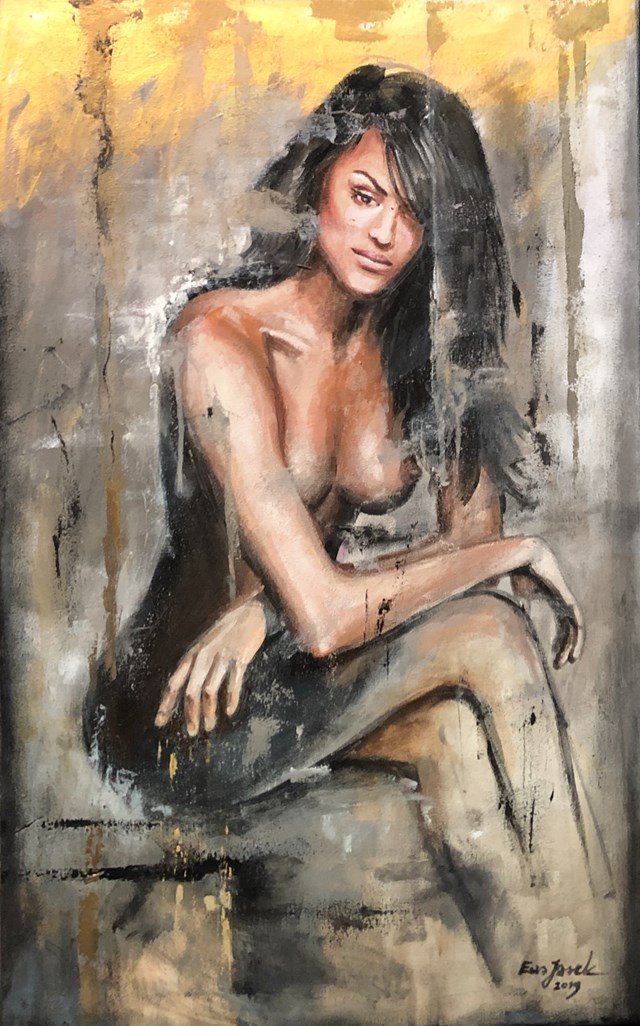 Obraz do salonu artysty Ewa Jasek pod tytułem "Lady1"