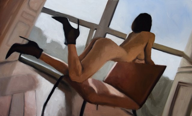 Living room painting by Kamila Ossowska titled Horizon