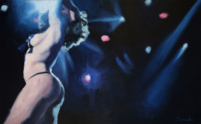 Obraz do salonu artysty Kamila Ossowska pod tytułem Noc na Saturnie