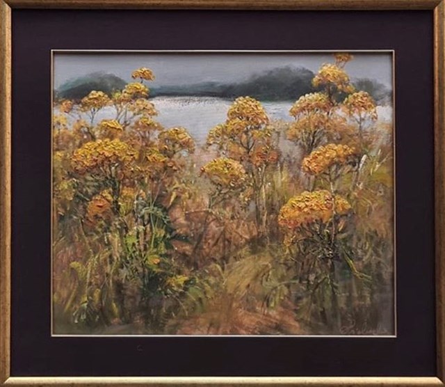 Living room painting by Daniel Pielucha titled Tansy