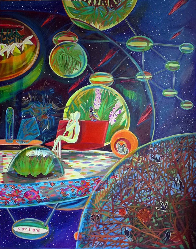 Living room painting by Michalina Czurakowska titled Vastness