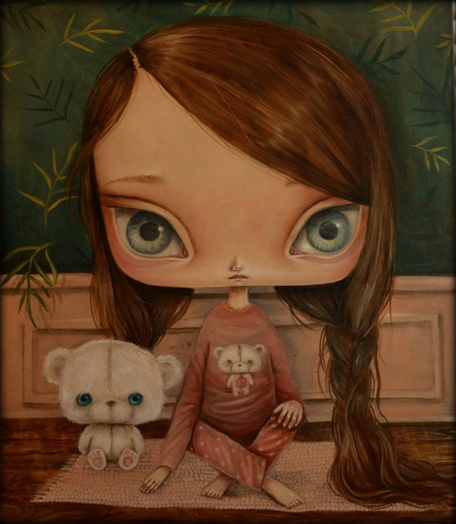 Living room painting by Paulina Góra titled Time