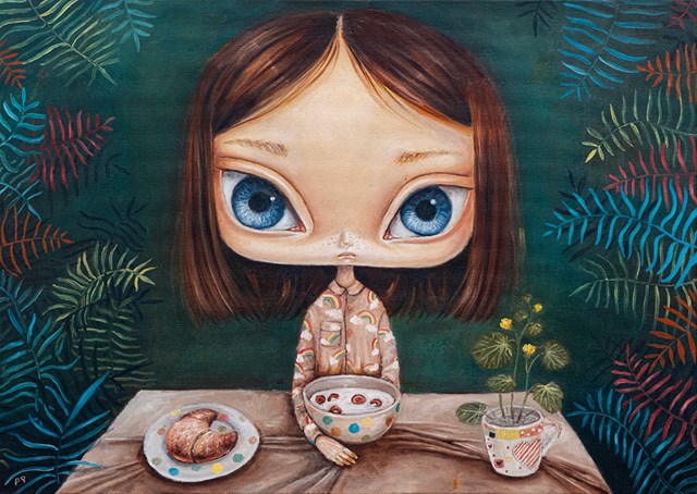 Living room painting by Paulina Góra titled Meal