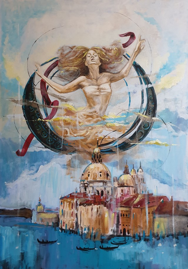 Obraz do salonu artysty Żaneta Chłostowska - Szwaczka pod tytułem "Złota Wenecja"