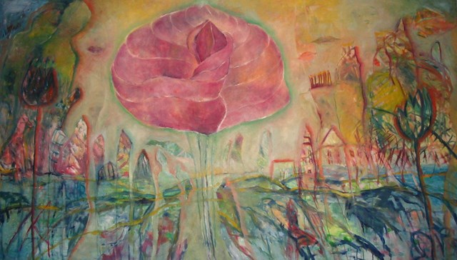 Obraz do salonu artysty Kazimiera Myk-Magdziak pod tytułem Róża Ziemi