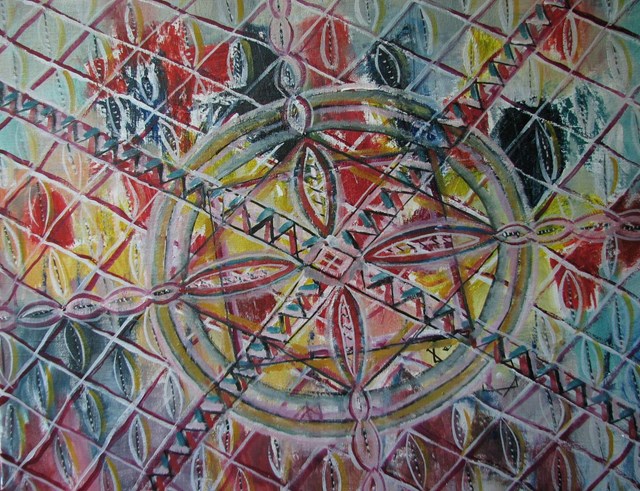 Living room painting by Kazimiera Myk-Magdziak titled MB-Majestic of difinity 2