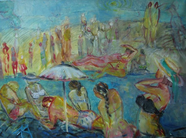 Obraz do salonu artysty Kazimiera Myk-Magdziak pod tytułem Plaża C