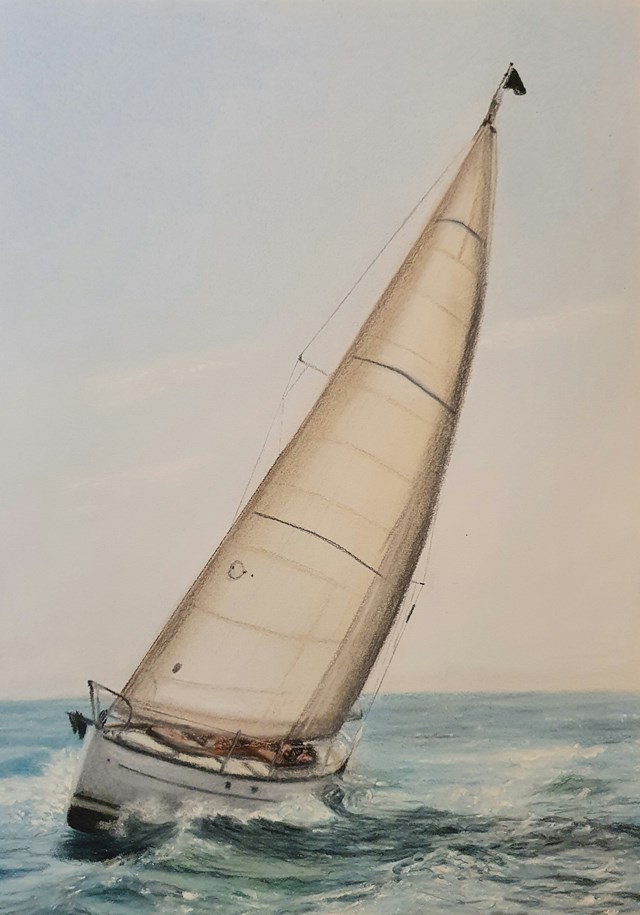Obraz do salonu artysty Bartłomiej Sita pod tytułem Yacht I