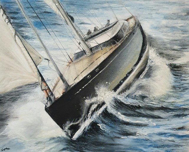 Obraz do salonu artysty Bartłomiej Sita pod tytułem Yacht II