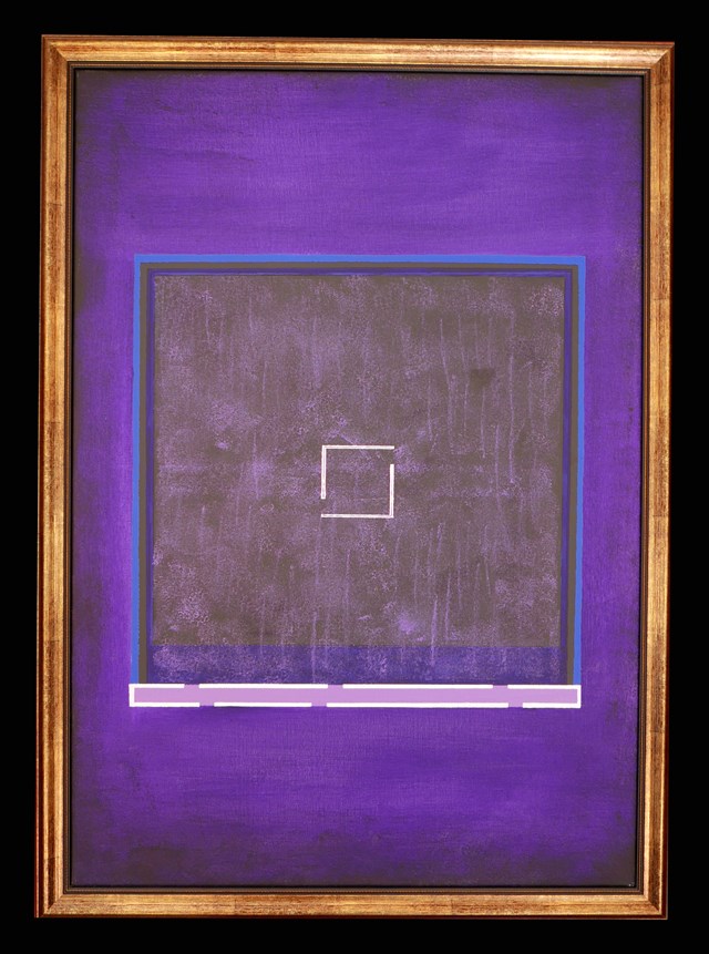 Living room painting by Bartłomiej Dyrcz titled  Square purple