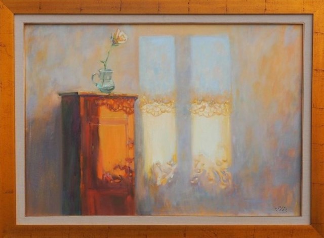 Living room painting by Eleonora Babuszkina titled Rose