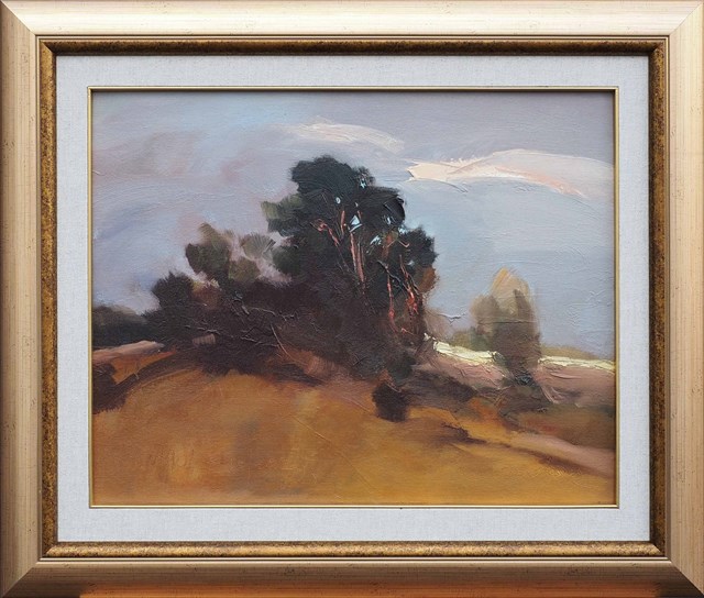 Living room painting by Marian Danielewicz titled Landscape With Trees