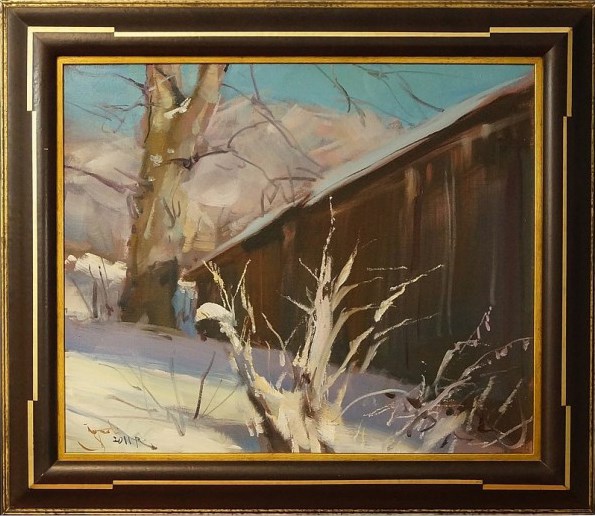 Obraz do salonu artysty Włodzimierz Janota pod tytułem Pejzaż Zimowy