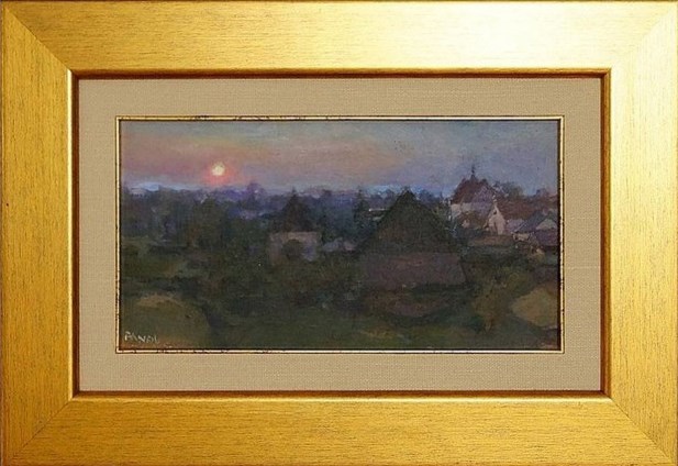 Living room painting by Józef Panfil titled View From The Studio Window