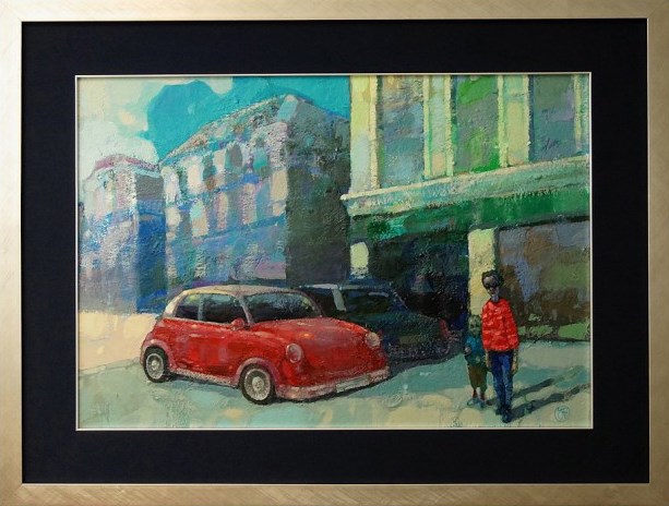 Obraz do salonu artysty Kajetan Pasztuła pod tytułem Czerwony Samochód