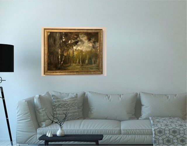 Landscape with birches - visualisation by Agnieszka Słowik-Kwiatkowska