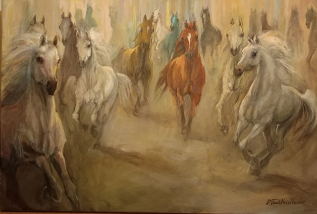 Obraz do salonu artysty Agnieszka Słowik-Kwiatkowska pod tytułem Błękitny koń