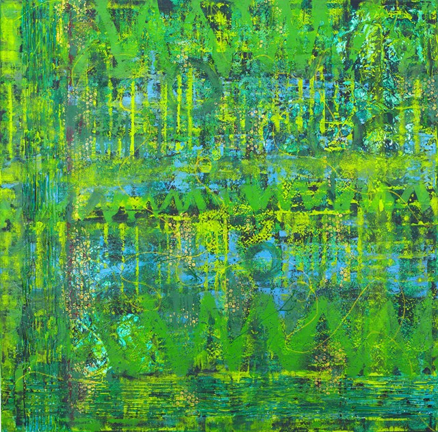 Obraz do salonu artysty Monika Kargol pod tytułem Dzięcioł zielony