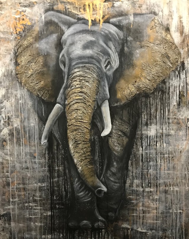 Obraz do salonu artysty Monika Kargol pod tytułem Słoń