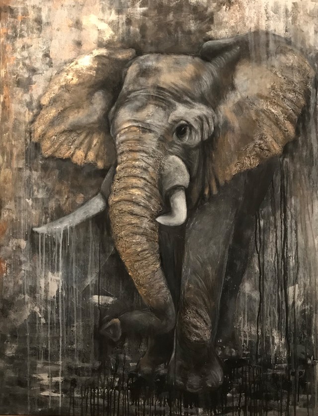Obraz do salonu artysty Monika Kargol pod tytułem Słoń