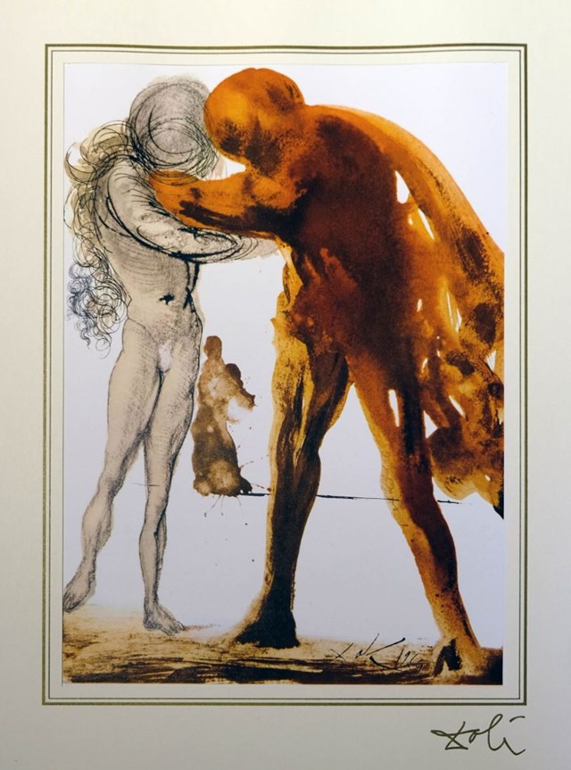 Grafika do salonu artysty Salvador Dali pod tytułem Luke 15; 11-32 z teki "40 Paintings of the Bible"