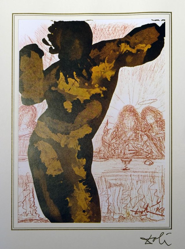Grafika do salonu artysty Salvador Dali pod tytułem Matthew 26; 20-21 z teki "40 Paintings of the Bible"