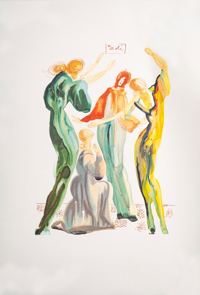 Living room print by Salvador Dali titled La Danse
