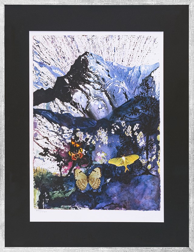 Grafika do salonu artysty Salvador Dali pod tytułem Alpes