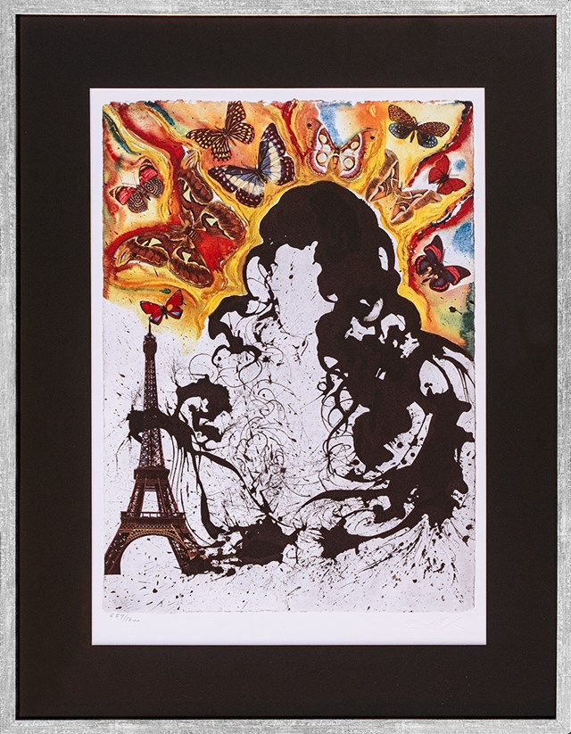 Grafika do salonu artysty Salvador Dali pod tytułem Paris