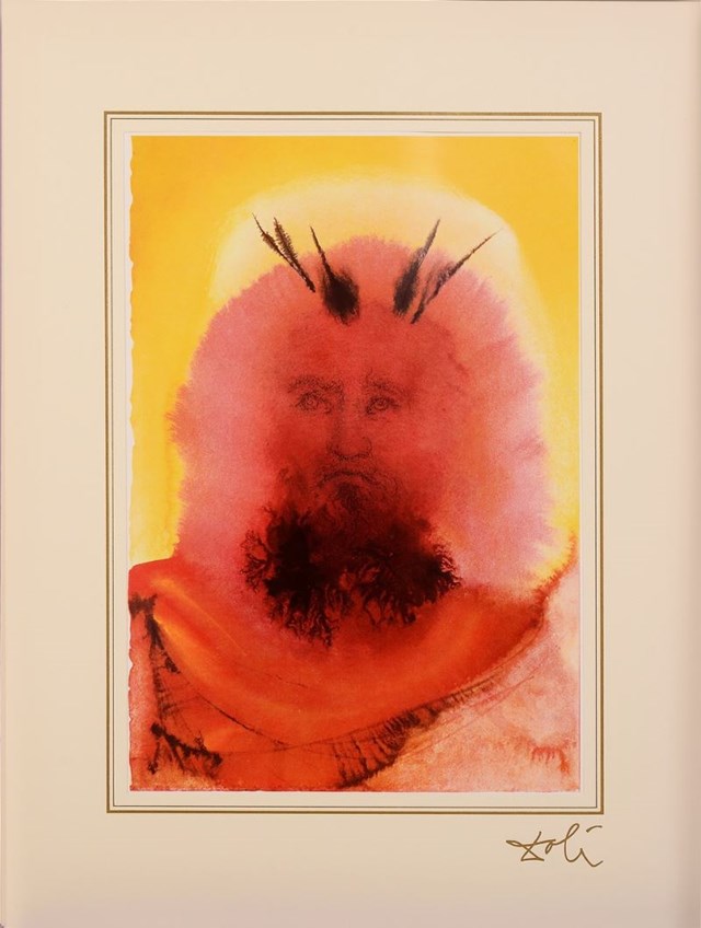 Living room print by Salvador Dali titled Exodus 34; 29 z teki "40 Paintings of the Bible"
