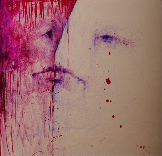 Obraz do salonu artysty Justyna Gajda pod tytułem Ostatni pocałunek - nadal kocham