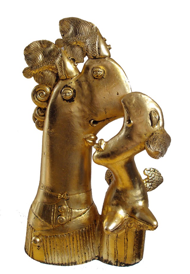 Rzeźba do salonu artysty Zbigniew Bury pod tytułem Złote gody