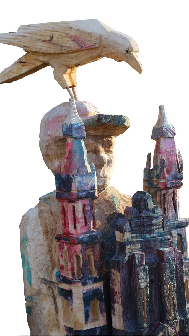 Rzeźba do salonu artysty Zbigniew Bury pod tytułem Z cyklu Kolędnicy beskidzcy: Kolędnik z Roczyn