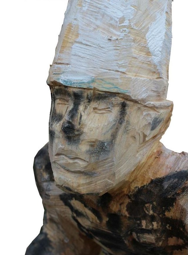 Rzeźba do salonu artysty Zbigniew Bury pod tytułem Z cyklu Kolędnicy beskidzcy: Śmierć