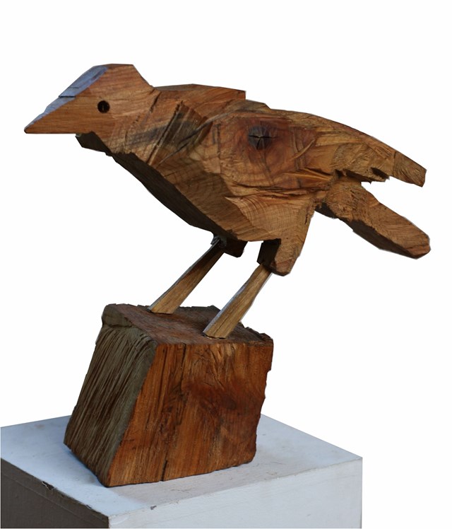 Living room sculpture by Zbigniew Bury titled From the cycle "Beskid Birds": Bird