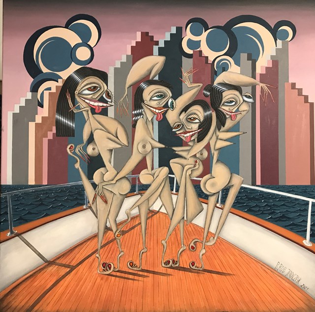 Obraz do salonu artysty Robert Jadczak pod tytułem Acapulco Boat- party