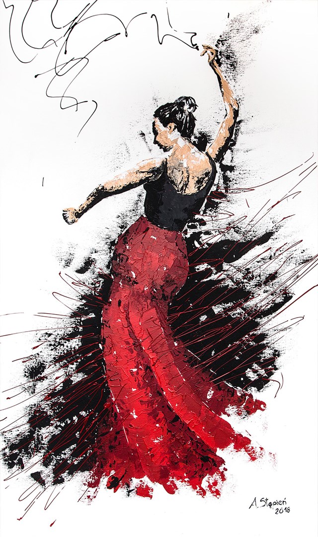 Obraz do salonu artysty Anna Stępień pod tytułem Gorące Flamenco