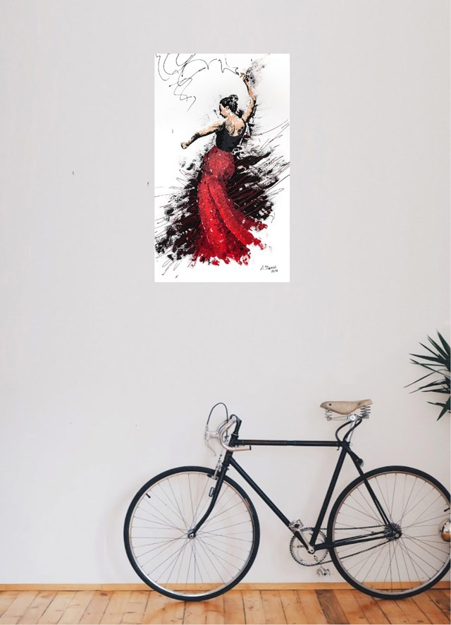 Gorące Flamenco - wizualizacja pracy autora Anna Stępień