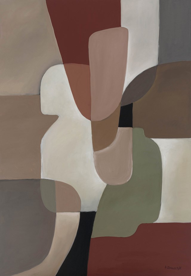 Living room painting by Agnieszka Krawczyk titled Forms No. 6