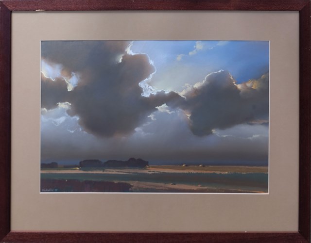 Obraz do salonu artysty Marian Michalik pod tytułem Pejzaż z chmurami