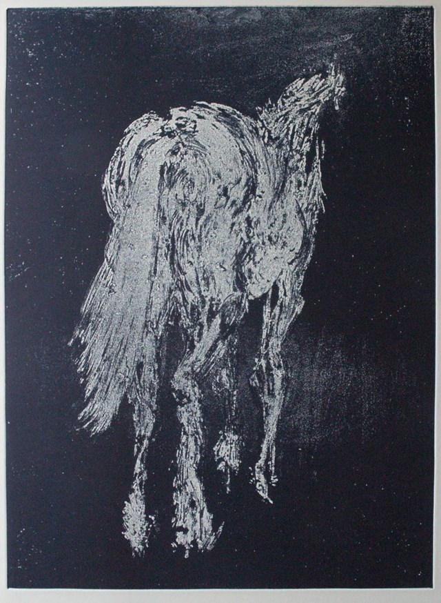 Living room print by Magdalena Gintowt-Juchniewicz titled equus