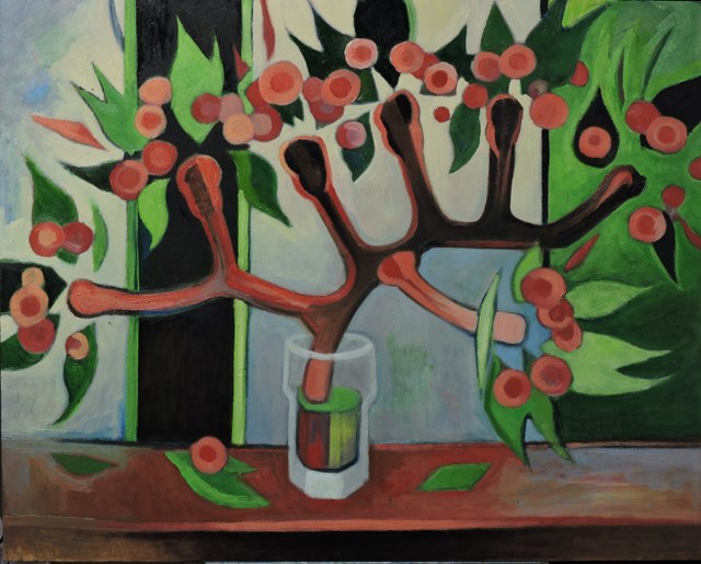 Living room painting by Mateusz Kędziora titled Floral design II