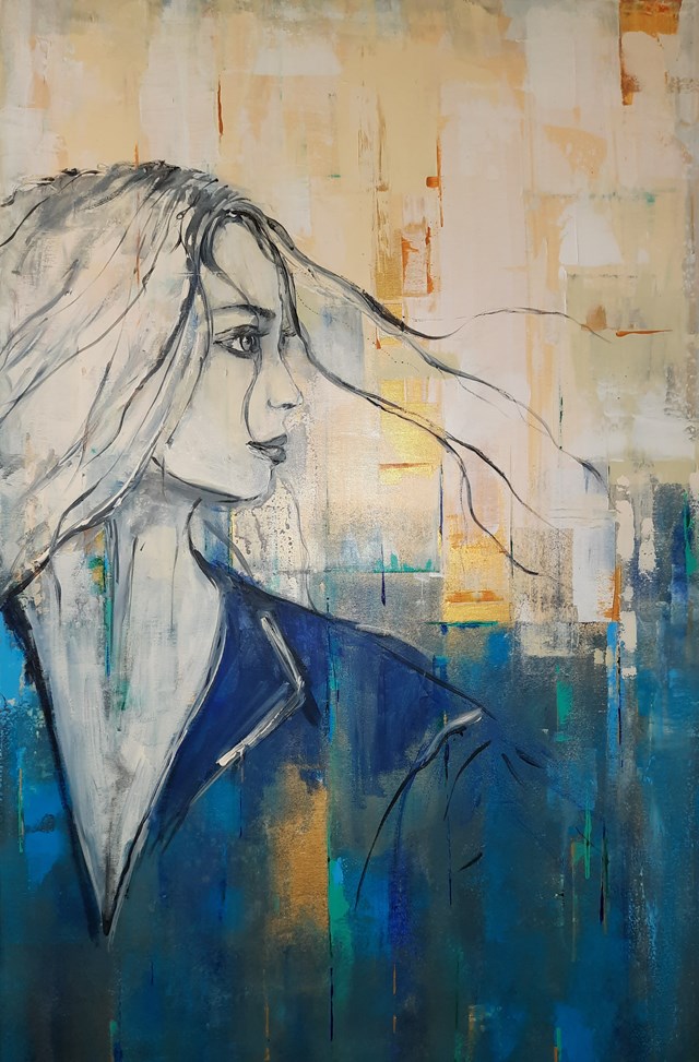 Obraz do salonu artysty Karina Góra pod tytułem Blue Jacket 