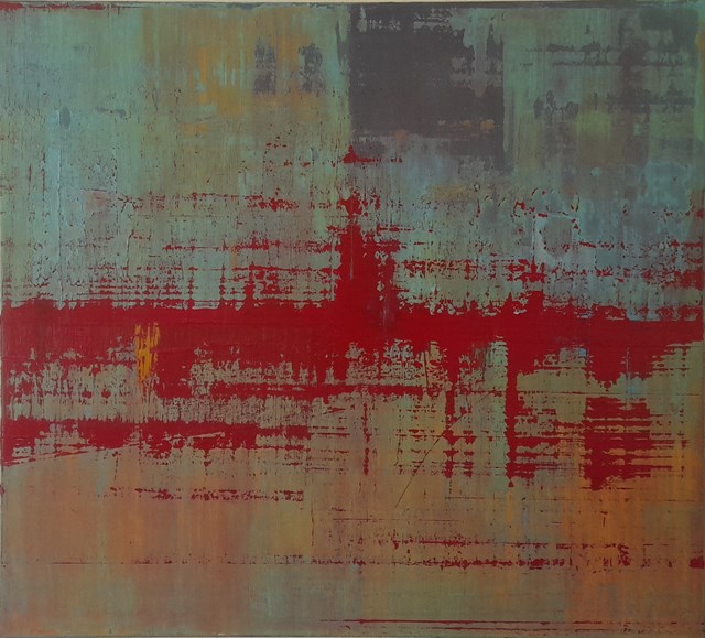 Living room painting by Mariusz Makuła titled Bring Me Red Horizon