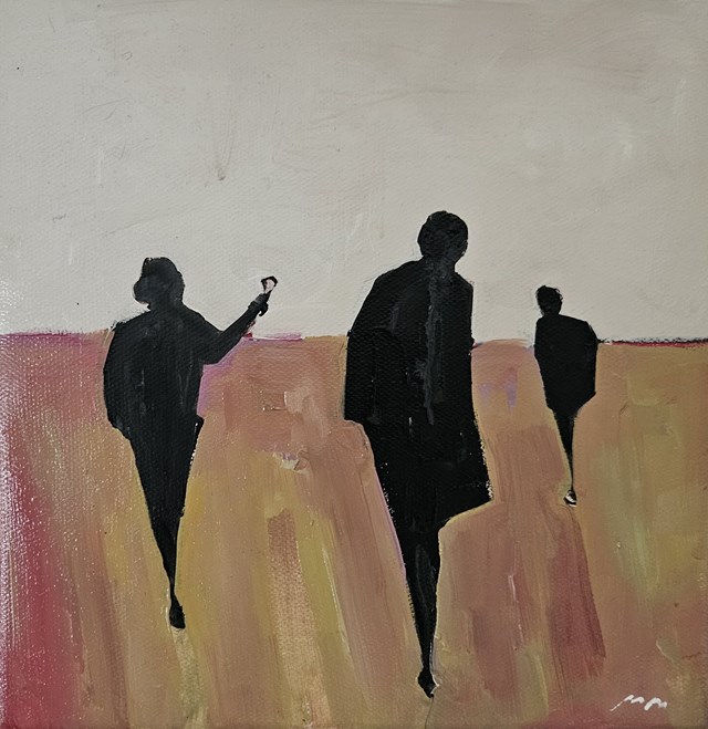 Living room painting by Mariusz Makuła titled Let's talk